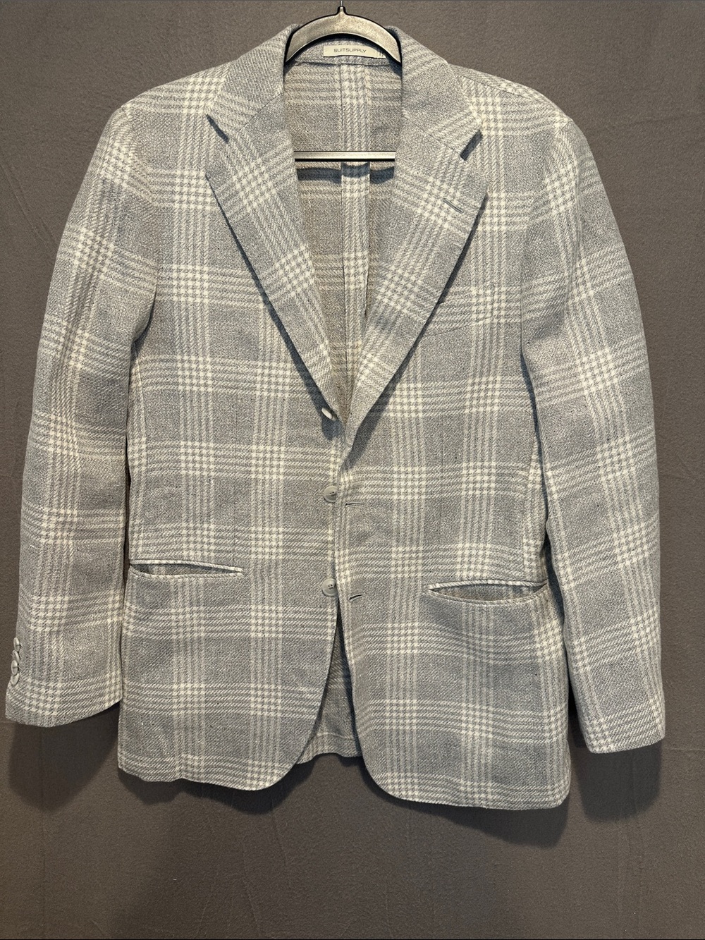 Suitsupply Light Gray Plaid Sport Coat